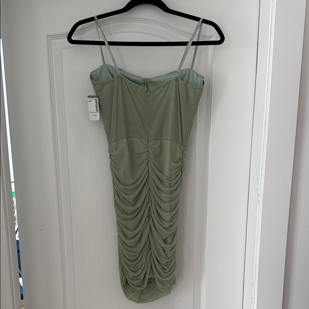 Simons Green Bustier Ruched Mini Dress - Picture 3 of 5